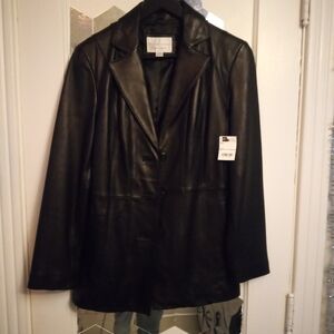 Worthington Classic Black Leather Jacket
